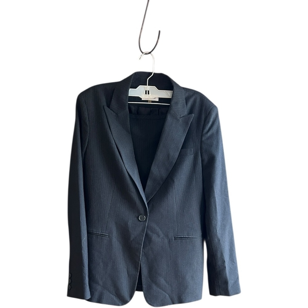 NWT Calvin Klein blue pinstripe skirt suit Sz 10